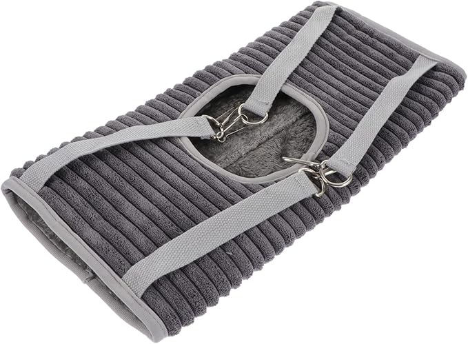 ORFOFE Small Pets Hammock Tunnel Bed Cozy Grey Hanging Plaything for Ferrets Hamsters and Breathable Wear Comfortable Pet Hideaway for Daily Fun and Relaxation