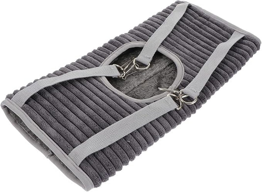 ORFOFE Small Pets Hammock Tunnel Bed Cozy Grey Hanging Plaything for Ferrets Hamsters and Breathable Wear Comfortable Pet Hideaway for Daily Fun and Relaxation