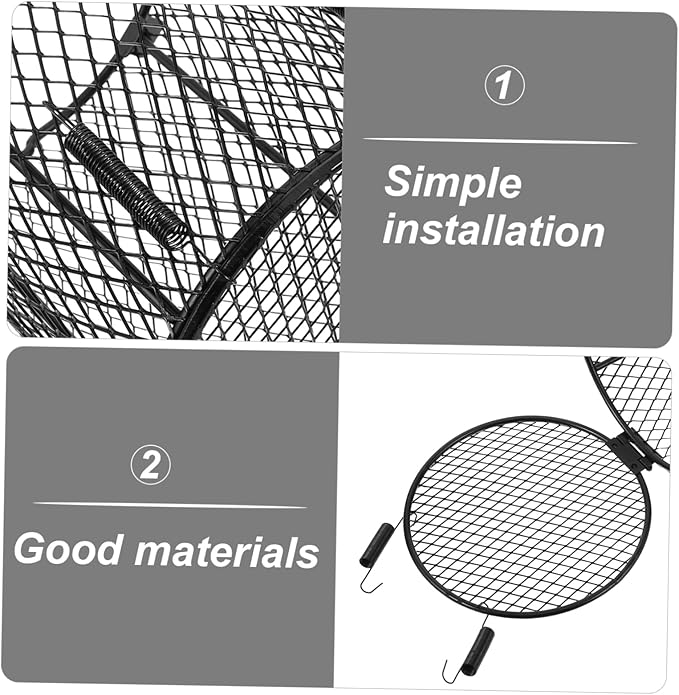 Anti-Scald Heating Lamp Mesh Cover for Reptiles Adjustable Protector Cage for PET Lizards and Turtles Easy Installation for Reptile Tanks