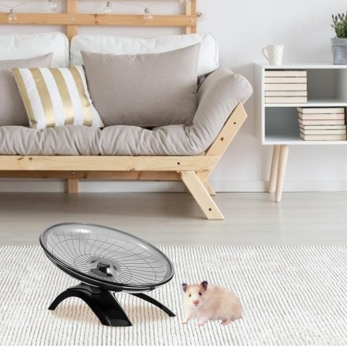 POPETPOP Silent Hamster Running Wheel 7.08 Inch Exercise Wheel for Small Pets Like Hamsters Gerbils Hedgehogs Quiet Spinning Sports Toy