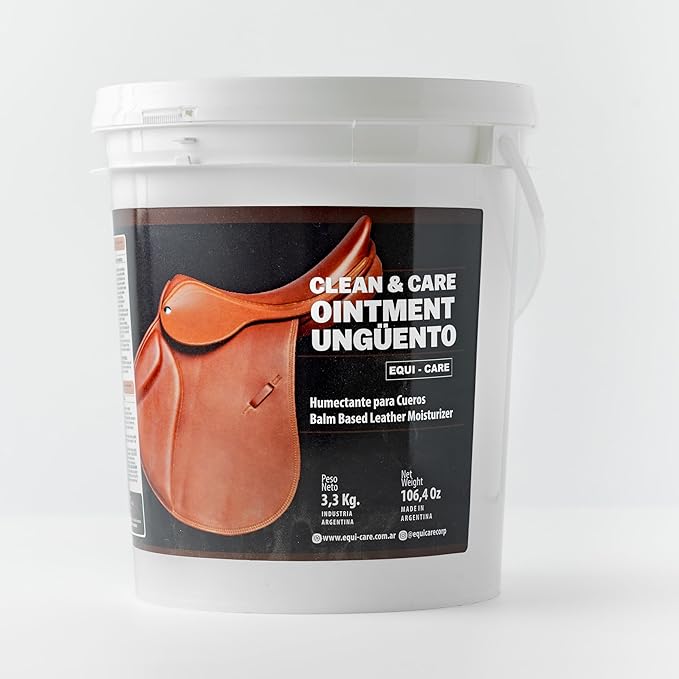 EQUI - CARE: Clean & Care Ointment. Tallow and Beeswax, Deeply Moisturize and Condition Your Leather tack and Equipment. Nourishing Ointment Keeps Leather Soft, Supple and Resistant to wear and Tear.