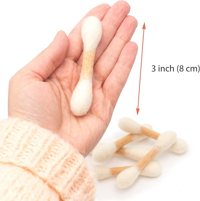Glaciart One MINI Swabs Cat Toys with Catnip - 6 Pk | Durable for Chew, Cute Cat Toys Interactive Kitty for Boredom, Exercise, & Play | Filled w/Organic Catnip for Anxiety & as Digestive Aid