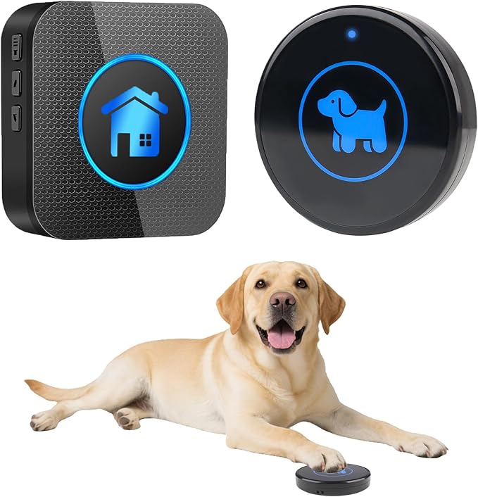 Dog Door Bell 2026 Enhanced Touch, Wireless Doggie Doorbell for Potty Training to Go Outside, IP65 Waterproof, 1000ft Range, 55 Melodies, 5 Modes & Adjustable Volume, 1 Buttons