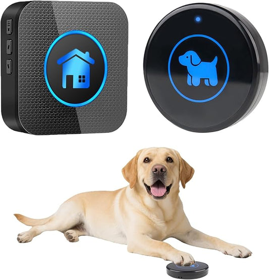 Dog Door Bell 2026 Enhanced Touch, Wireless Doggie Doorbell for Potty Training to Go Outside, IP65 Waterproof, 1000ft Range, 55 Melodies, 5 Modes & Adjustable Volume, 1 Buttons