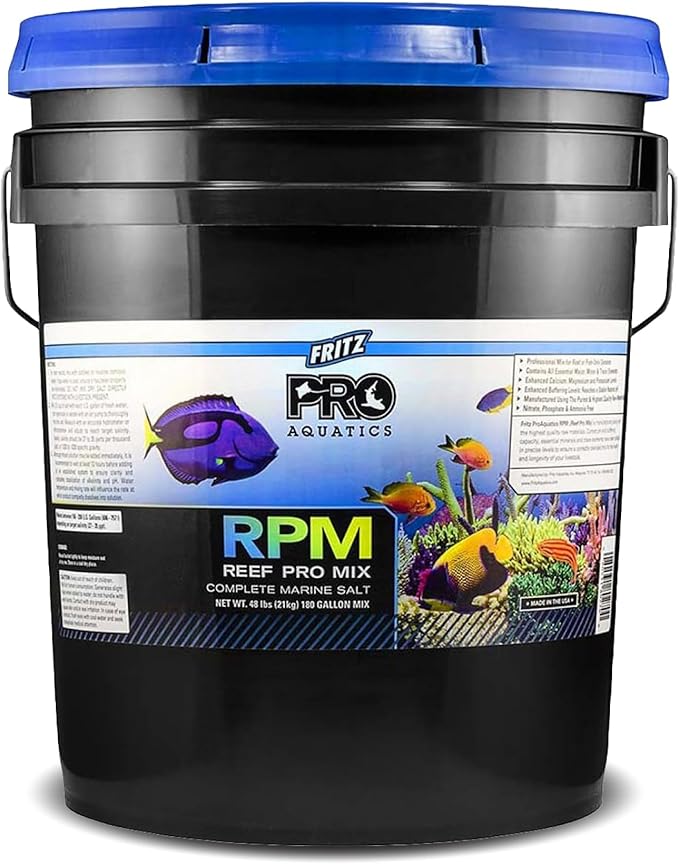 Fritz Aquatics Reef Pro Mix (RPM) Complete Marine Salt Advanced Formula for Optimal Reef Health & Stability (48-Pound)