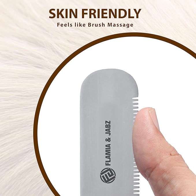 Professional Dog Grooming Hand Stripping Knife, Stripper Trimmer Tool, Red Meranti Wooded Handle non slip grip with Tripping Stainless Steel blade (Fine, Left Handed)