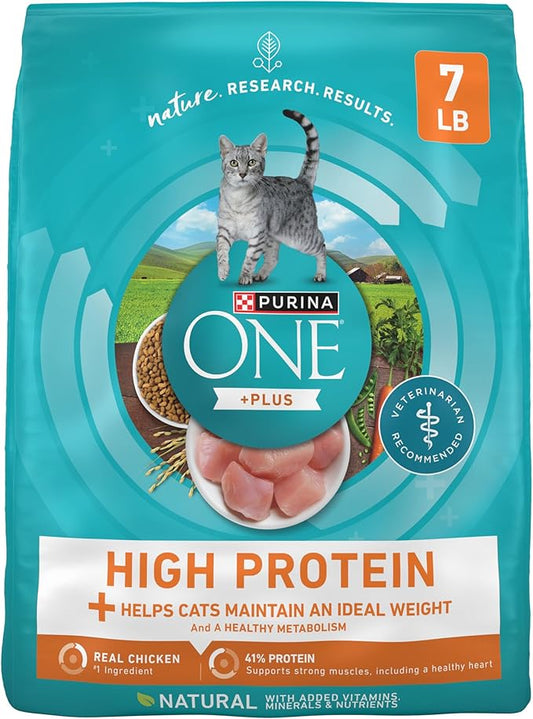 Purina ONE High Protein, Healthy Plus Ideal With Chicken Dry Cat Food Control Formula - 7 lb. Bag