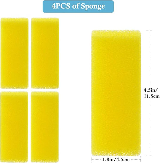FEDOUR 4PCS Replacement Aquarium Biochemical Sponge for 10W Aquarium Filter, Aquarium Filter Sponges for Replacement