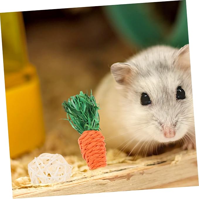 BESPORTBLE 6pcs Pet Chew Toys Set Bunny Hamster and Rabbit Teeth Cleaning Playthings for Molar Health and Chewing Fun for Pet Accessories and Care
