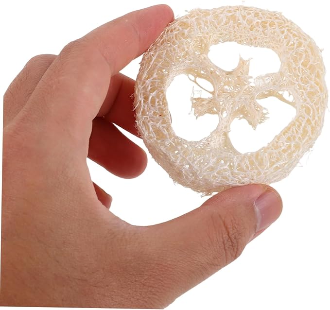 Abaodam 40pcs Natural Loofah Slices Pet Chew for Small Animals Hamster Bunny Chinchilla Gerbil Rabbit Oral Care Teeth Cleaning Molar Treats