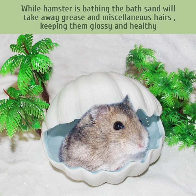 Hamiledyi Hamster Bath Sand 2 LB Dust Free Desert Sand Gerbil Powder Grooming Bath Potty Litter for Chinchillas Gerbil Syrian Mice Degu or Other Small Animals