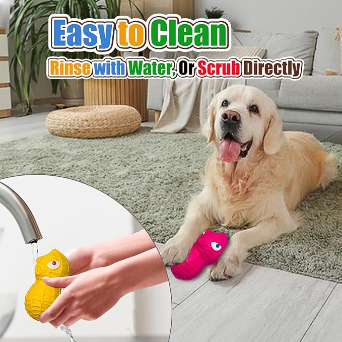 HOLYSTEED Latex Squeaky Dog Toys for Large Dogs – Natural Latex Dog Squeaky Balls for Dogs Big, Soft Rubber Dog Squeak Toys with Squeaker, Interactive Fun for Indoor & Outdoor Play