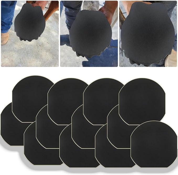 12 Pack Horse Hoof Tape Cotton Strong Sticky Horse Hoof Wraps Simple, Breathable Hoof Packing for Hoof Wound Management and Laminitis Abscess Relief Additional Protection for Horse Hoove