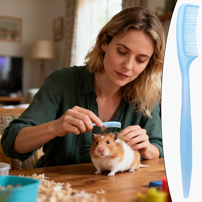 Small Animal Brush - Small Animal Grooming Comb - Hamster Ferret Brush | for Tiny Pet Ferret Indoor Home Coat Sensitive Skin Daily Care