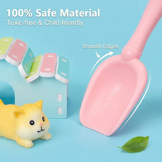 Carolart Pet Sensory Bin,Hamster and Rabbit Habitat,Animal Sensory Sand Kit for Boys and Girls, Pet Sensory Toys,Summer Beach Toys, Sandbox Play Set for Toddler Ages 3 4 5 6 7 8