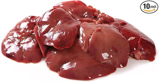 Raw Paws Frozen Raw Chicken Liver for Dogs & Cats, 2-lb (10-Pack) - Made in USA - Small-Batch Pet Food - Natural Chicken Liver Treats for Dogs - Liver Dog Treats