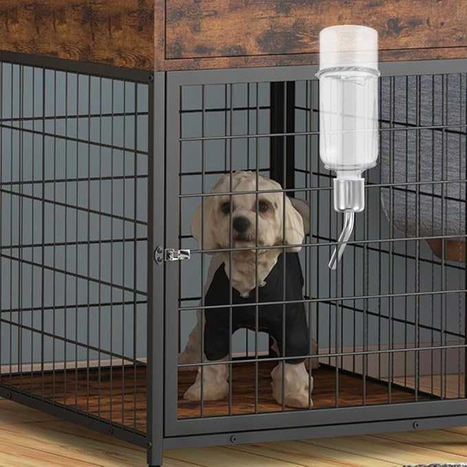 Small Pet Water Feeder 8.26In Automatic Leakproof Hanging Water Bottle for Rabbits Hamsters Guinea Pigs Chinchillas Easy Cage Installation