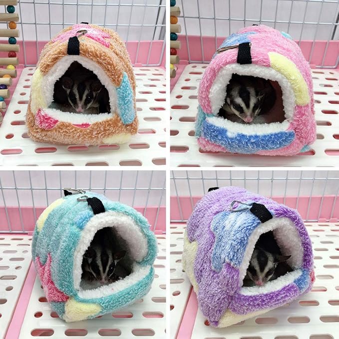 Cozy Hamster Hammock Small Pet Cage Tent Soft Warm Hanging House Bed Swinging Nest for Chinchilla Parrot Guinea Pig Rat