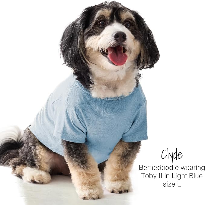 Pet Passion Toby II - The Perfect Tee, 3 Pack Short Sleeve Pet T-Shirt 100% Organic Cotton Tees Clothes for Small, Medium, Large Dogs, Navy Camo, Small (10-25 lbs)