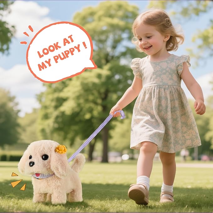 Vanvimen 16 Pcs Robot Dog Toys for Girls, Toys for 3 4 5 6 7 8 Year Old Girls Kids Boys, Realistic Robot Puppy Toy for 5-7 6-8, Ideas Birthday Gifts for Girl 3 4 5 6 Year Old