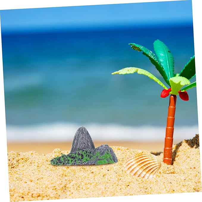 STOBAZA 4pcs Miniature Rockery Statues Resin Micro Landscape Decorations for Fish Tank Garden Indoor Use Detailed Faux Bonsai Ornaments for and Outdoor Decor