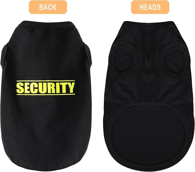 Discover Cozy Cotton Canine Wear: Soft, Lightweight, and Breathable Dog Shirt Vest with Eye-Catching Graphics(Security), Keeping Your Furry Friend Warm and Comfy! Red 3XL