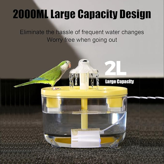 Automatic Parakeet Bird Bath for Indoor Cage Parrots Automatic Bird Bathtub Shower Budgie with Pump for Cockatiels Lovebirds Finches Canaries Small Feathered Pet