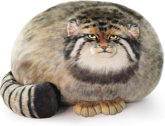 Steppe Cat Plush 35cm/14inch Pallas Cat Stuffed Animal , Cute Plushies for Girls, Soft Plush Pillow , Throw Pillow Doll Decoration Doll Birthday Gift for Kids, Boys, Girls Birthday Christmas