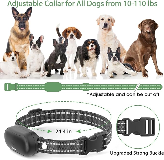Dog Shock Collar - Electric Dog Training Collar with Remote 1600FT, Rechargeable E-Collar Waterproof Collars with 3 Training Modes, Security Lock for All Breeds, Sizes