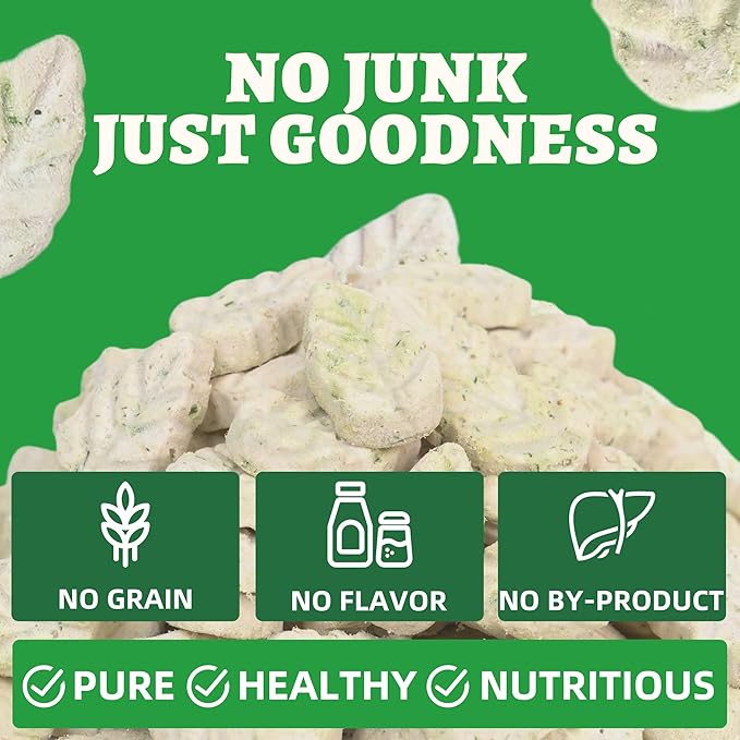 Wellix 3.9oz Leaf Crisps Freezed-Dried Cat Grass Treats - Healthy Cat Treats for Hairball Control & Teeth Cleaning Stick - Kittens Dental Chews and Training Snacks