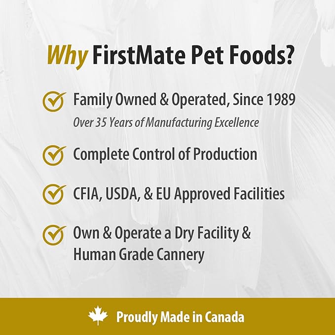 FirstMate Wet Cat Food Limited Ingredient Cage-Free Chicken Formula – Grain Free, High Protein, Single Ingredient, Canned Cat Food – 12.2 oz Case of 12