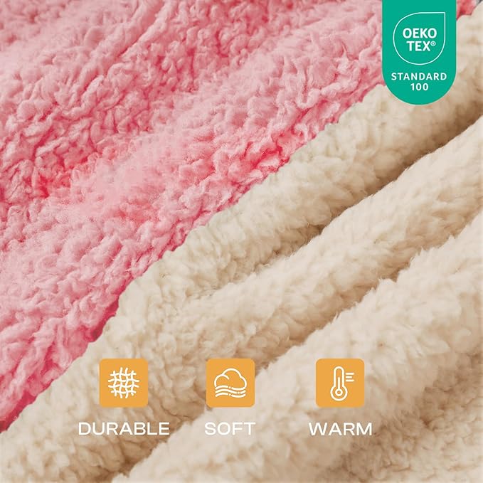 Luciphia Premium Fleece Pet Blanket for Small Medium Dogs Puppy Soft Sherpa Calming Cat Throw Blankets(Pink,41x31 inches)