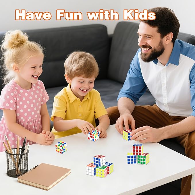 Mini Cube 48 Pack Magic Cube, Puzzle Party Favors for Kids Party Puzzle Game Toys Classroom Rewards & School Prize for Students, Stress Relief Toys Goody Bag Filler Birthday Easter Gift