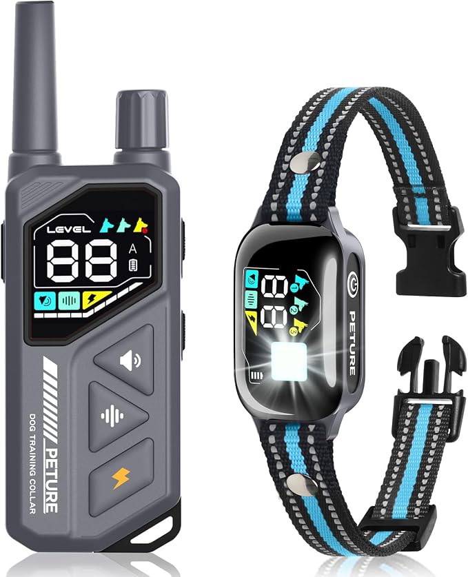 2-in-1 Dog Shock & Bark Collar Combo - New Updated Automatic Bark Collar & 3300Ft Remote Training Collar with 3 Training Modes for 7-120lbs Small Medium Large Dogs, IPX7 Waterproof E-Collar