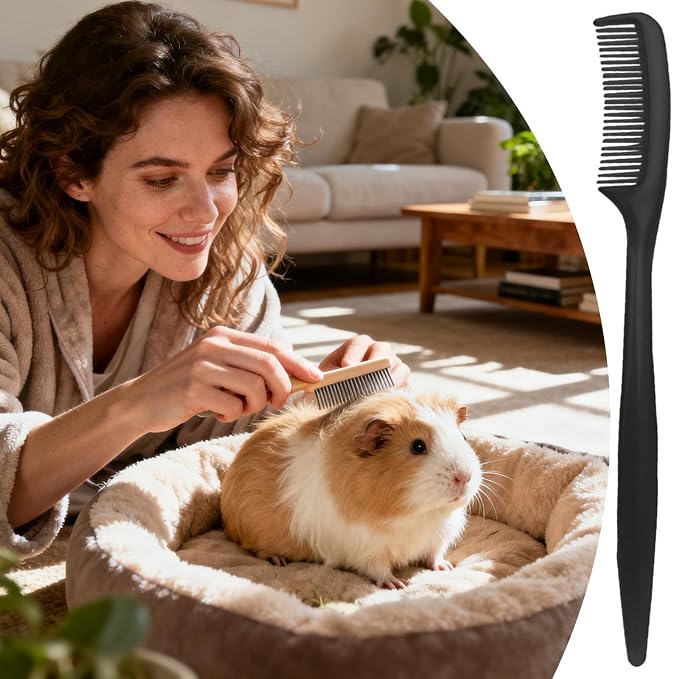 Bunny Brush - Grooming Device, 10 Count Miniature Instrument for Coat Maintenance, Cleaning Implement with Soft Filaments, Pet Supplies, Hair Tool for Indoor Rabbits, Ferret Care and Sensitive Skin