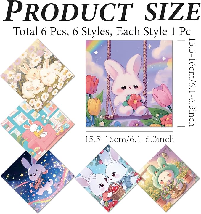 CREATCABIN 6Pcs Glasses Cleaning Cloth Eyeglass Cleaner Cloth Lens Wipes for Cleaning Eyeglasses Reusable Multicolor Rabbit Soft Microfiber for Camera Laptops Screens Cell Phone 6x6Inch