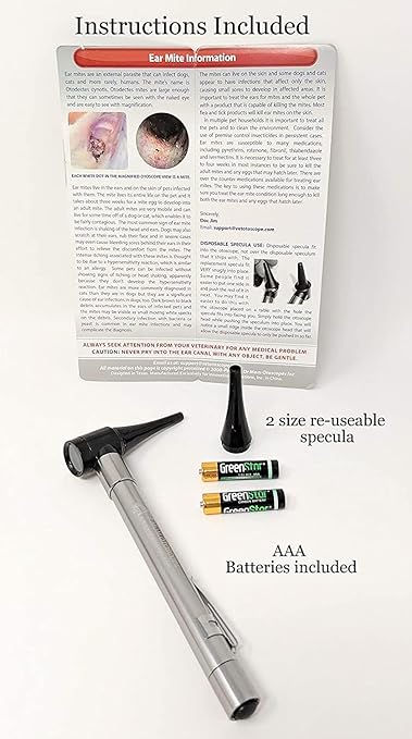 Dr Mom Pocket Veterinary LED Otoscope Otoscopes - Pocket Vet Otoscope
