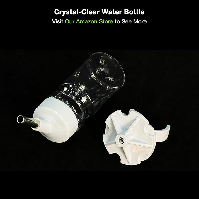 GuineaLoft™ Model-P3 Accessories Pack - Includes Clear Water Bottle, Ceramic Food Bowl, Clear Sand Bath Container for Hamsters, Rats, Gerbils, Mice, Small Rodents - Visit The Store for More