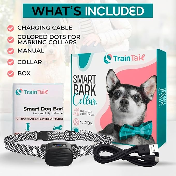 2 Pack Bark Collar for Small Dogs, No Shock Anti Bark Collar, Rechargeable Anti Barking Collar w/2 Vibration & Beep Modes, Waterproof Shockless Smart Dog Stop Barking Control Device