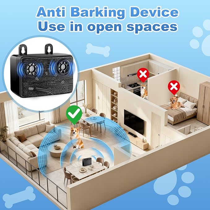 2-Pack Anti Barking Device for Dogs,Bark Deterrent Device with 3 Frequency Modes & Flashlight, Dog Barking Deterrent Devices for Stopping Barking, Jumping & Bad Behavior, Indoor Outdoor Use
