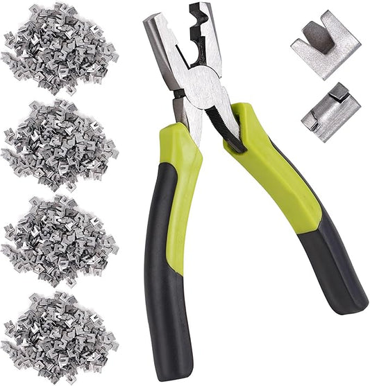 rabbit cage clips and pliers Wire Cage Clips with Fencing Pliers Green (1200pcs Clips)