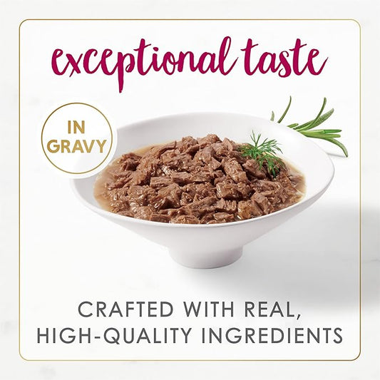 Purina Fancy Feast Wet Cat Food Gourmet Naturals White Meat Chicken & Beef Recipe in Gravy - (Pack of 12) 3 oz. Cans