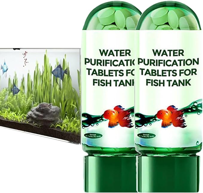 Powerful Aquarium Water Purification Tablet for Fish Tank,2025 Water Purifying Tablets for Fish Tank 35 Pack (2PCS)