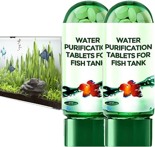Powerful Aquarium Water Purification Tablet for Fish Tank,2025 Water Purifying Tablets for Fish Tank 35 Pack (2PCS)
