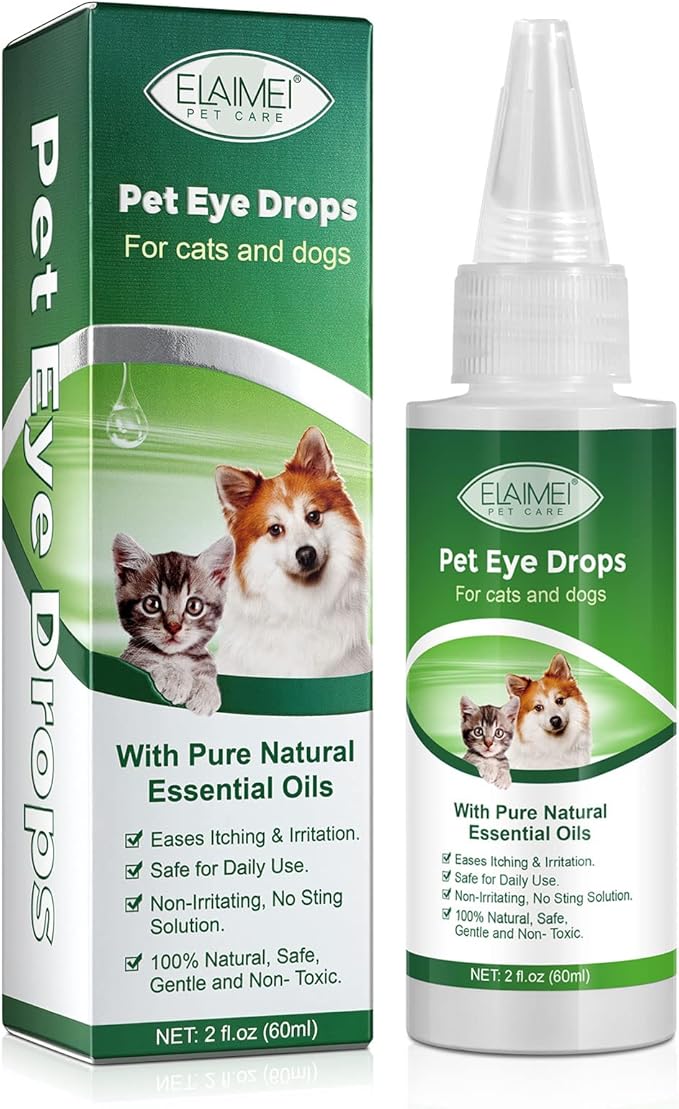 VOSIFSDIY Eye Drops for Dogs, Cats and Dogs Eye Drops, Dog Eye Infection Treatment Relieve Eyes Itching & Irritation, Pink Eye & Allergies Symptoms Safe & Gentle Formula