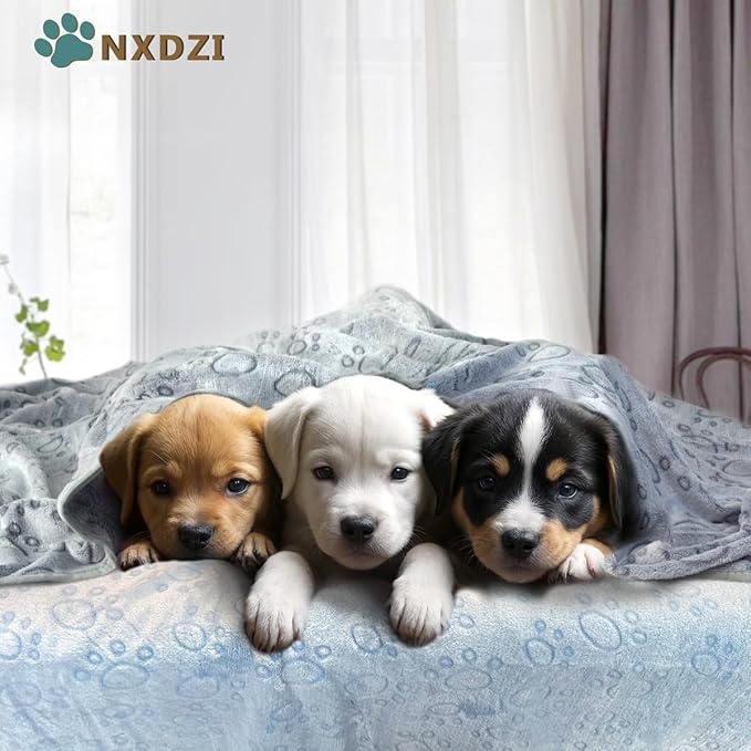 Dog Blankets for Medium Large Dogs Washable, 3 Pack Pet Blanket Washable 41" x 31", Fuzzy Soft Puppy Blanket Throw Cover for Kennel Crate Bed, Blanket for Dogs, Pet Blankets for Dog