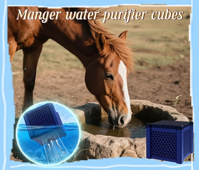 Ecological Aquarium Water Purifier, a new Type of Fish Tank Filter Cube, Suitable for Aquariums, Ponds, and Horse troughs Filters (Blue) (1)