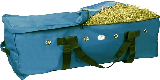 Majestic Ally 1200 D Nylon Fabric Large 44” x 20” x 16” and Extra Large 52" x 27" x21" Heavy-Duty Hay Bale Storage Bag (Teal, X-Large)