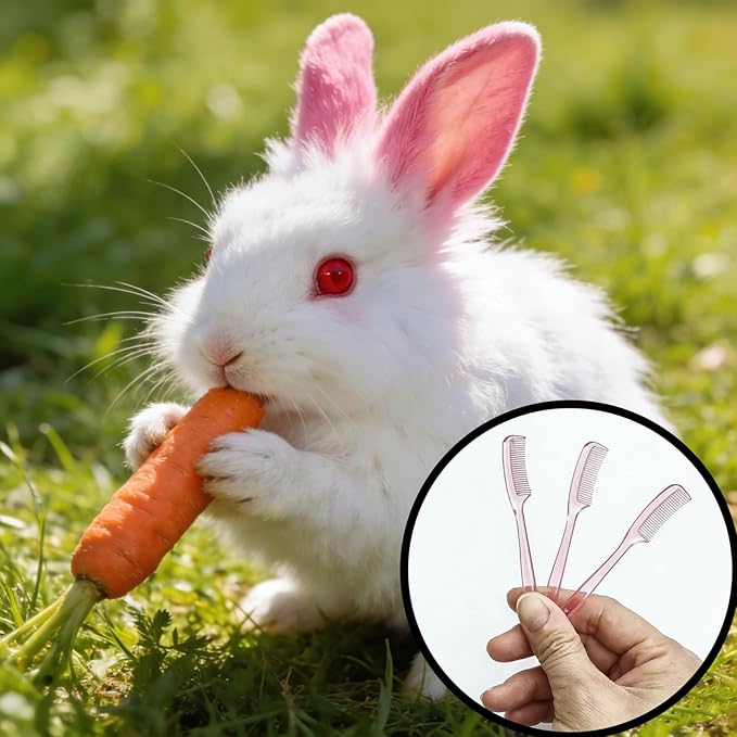 5Pcs Hamster Combs Gentle Guinea Pig Rabbit Small Animal Groomer Mini Comb Bulk for Pet Grooming and Shedding Management
