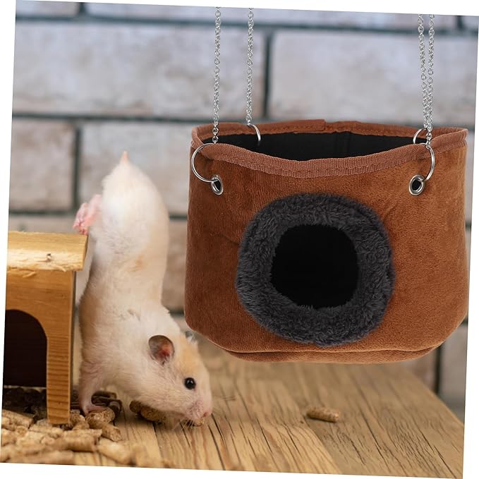 MERRYHAPY Small Hammock Bed Soft and Warm Shelter for Rats and Ferrets Durable Hanging Accessory for Space Saving Cages for Cozy Resting and Playtime